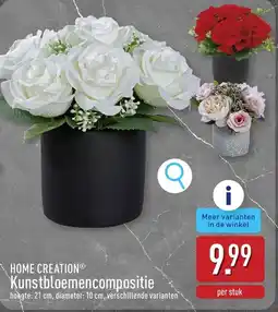 ALDI Home creation Kunstbloemencompositie aanbieding