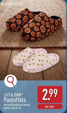 ALDI Lily & Dan Pantoffels aanbieding