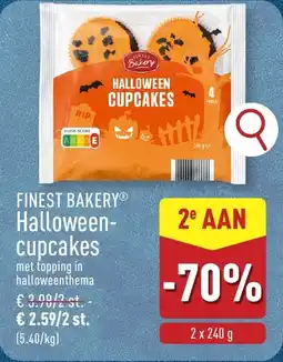 ALDI Finest Bakery Halloween cupcakes aanbieding
