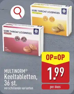 ALDI Multinorm Keeltabletten 36 st aanbieding