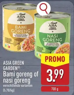 ALDI Asia green garden Bami goreng of nasi goreng aanbieding