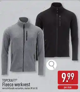 ALDI Topcraft fleece werkvest aanbieding
