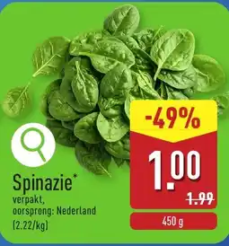 ALDI Spinazie aanbieding