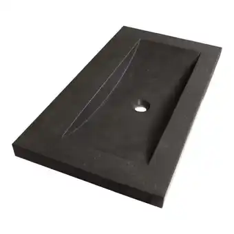 Sawiday Saniclass Corestone meubelwastafel 80x5x46cm zonder overloop 1 wasbak 0 kraangaten Basalt Antraciet aanbieding