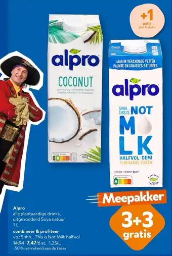 Alpro alle plantaardige drinks, uitgezonderd Soya natuur
