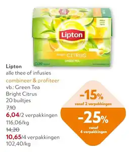 OKay Lipton alle thee of infusies aanbieding