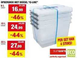 Hubo opbergbox met deksel q-line aanbieding