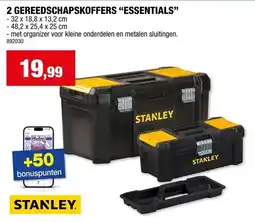 Hubo 2 gereedschapskoffers essentials aanbieding