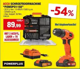 Hubo Accu schroefboormachine powdpo1150 aanbieding