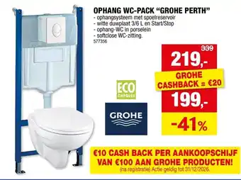Ophang wc-pack grohe perth