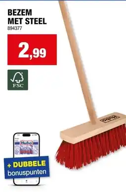 Hubo Bezem met steel aanbieding