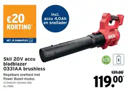 GAMMA Skil 20V accu bladblazer 0331AA brushless aanbieding