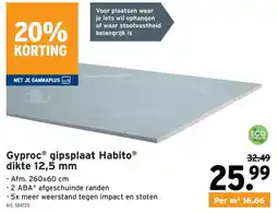 GAMMA Gyproc gipsplaat Habito aanbieding
