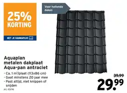 GAMMA Aquaplan metalen dakplaat aanbieding