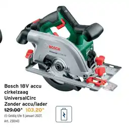 GAMMA Bosch 18V accu cirkelzaag universalcirc aanbieding