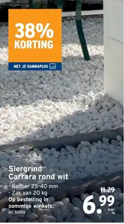 GAMMA Siergrind Carrara rond wit aanbieding