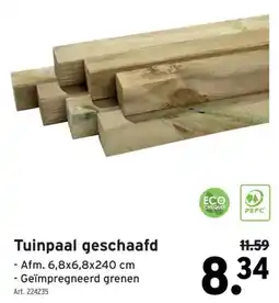 GAMMA Tuinpaal geschaafd aanbieding