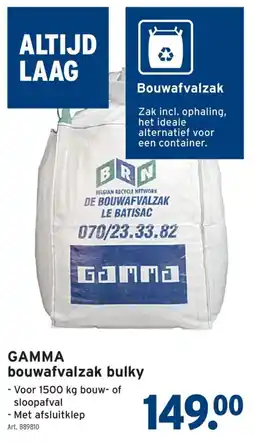 GAMMA gamma bouwafvalzak bulky aanbieding