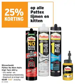 GAMMA Pattex lijmen en kitten aanbieding