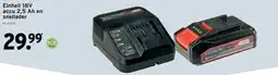 GAMMA Einhell 18v accu 2,5 ah en snellader aanbieding