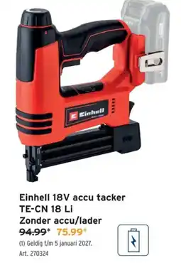 GAMMA Einhell 18v accu tackер aanbieding