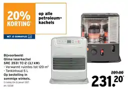 GAMMA Qlima laserkachel aanbieding