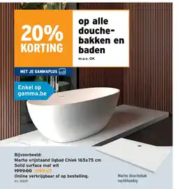 GAMMA douche-bakken en baden aanbieding
