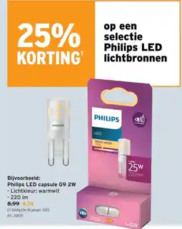 GAMMA Philips LED capsule G9 aanbieding