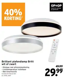 GAMMA Brilliant plafondlamp Britt aanbieding