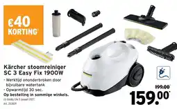 GAMMA Kärcher stoomreiniger SC 3 Easy Fix aanbieding