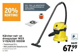 GAMMA Kärcher nat- en droogzuiger wd3 aanbieding