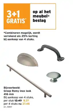 GAMMA Greep Romy inox look aanbieding