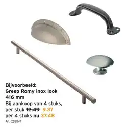 GAMMA Greep Romy inox look aanbieding