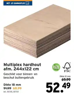 GAMMA Multiplex hardhout aanbieding