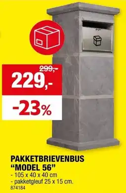 Hubo Pakketbrievenbus model 56 aanbieding