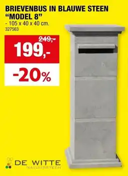 Hubo Brievenbus in blauwe steen model 8 aanbieding