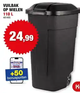 Hubo vuilbak op wielen aanbieding
