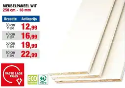 Hubo Meubelpaneel wit aanbieding
