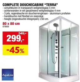 Hubo Complete douchecabine terra aanbieding