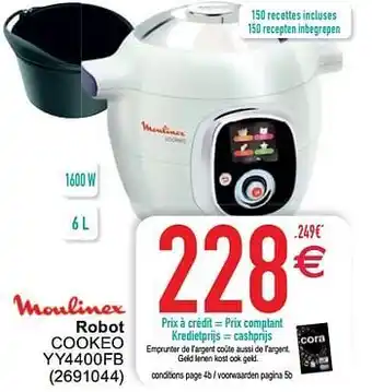 Cora Moulinex robot cookeo yy4400fb aanbieding