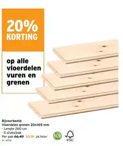 GAMMA Vloerdelen vuren en grenen aanbieding