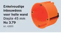 GAMMA Enkelvoudige inbouwdoos voor holle wand aanbieding