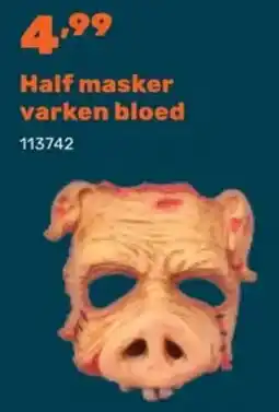 Happyland Half masker varken bloed aanbieding