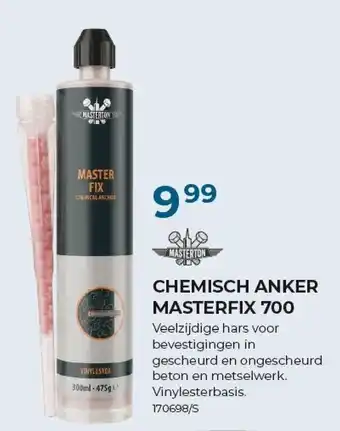 Chemisch anker masterfix 700