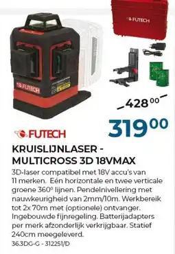 Meno Pro Kruislijnlasers - Multicross 3D 18Vmax aanbieding