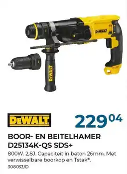Meno Pro Boor- en beitelhamer d25134k-qs sds+ aanbieding