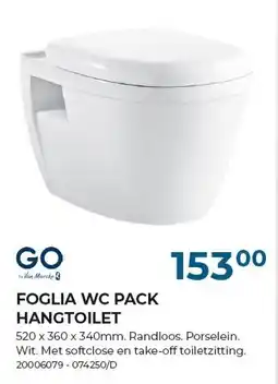 Meno Pro Foglia wc pack hangtoilet aanbieding