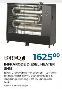 Meno Pro Infrarode diesel heater sh18 aanbieding