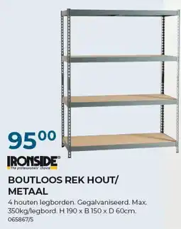 Meno Pro Boutloos rek hout/metaal aanbieding