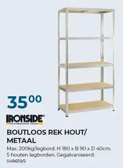 Meno Pro Boutloos rek hout/metaal aanbieding